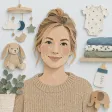 Illustratief portret van Lotte van Dijk, redacteur bij Speelpakhuis.