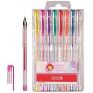 Glitter gelpennen 8 stuks