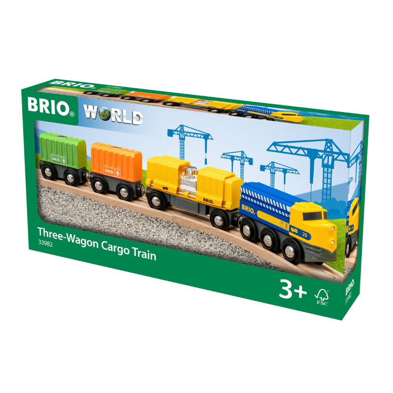 Brio vrachttrein met 3 wagons