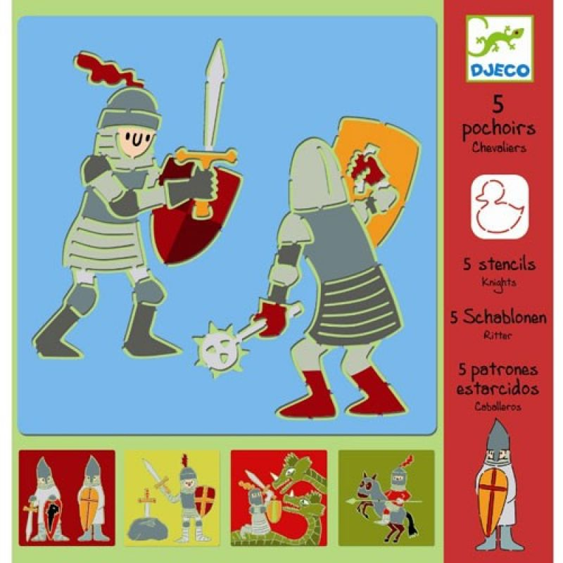 Djeco tekensjablonen ridders