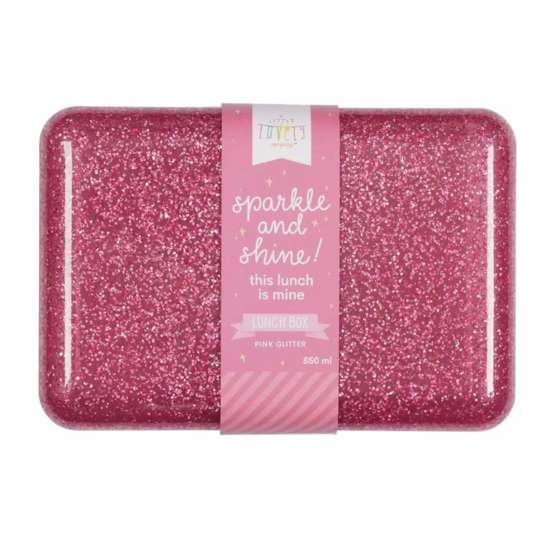 Lunchbox glitter roze