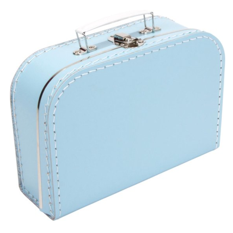 Koffertje lichtblauw 25cm